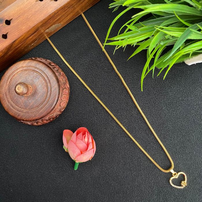 GOLD PLATED DOLLER CHAIN (24 INCH) 