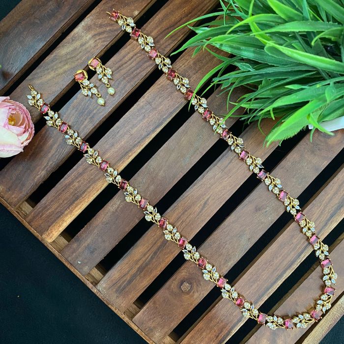 REAL GOLD INSPIRED RUBY LEAFY HARAM 